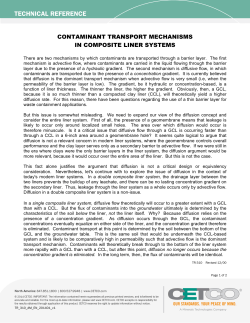 Contaminant Transport Mechanisms in Composite Liner
