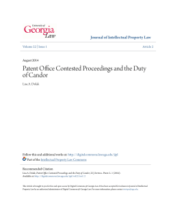 Patent Office Contested Proceedings and the Duty of Candor