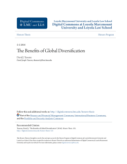 The Benefits of Global Diversification