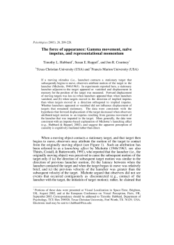 The force of appearance: Gamma movement, na&iuml;ve impetus, and
