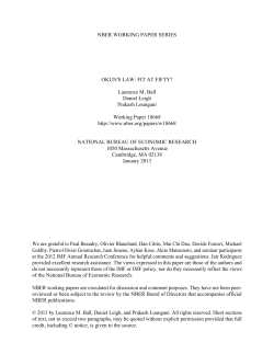 NBER WORKING PAPER SERIES OKUN`S LAW: FIT AT FIFTY