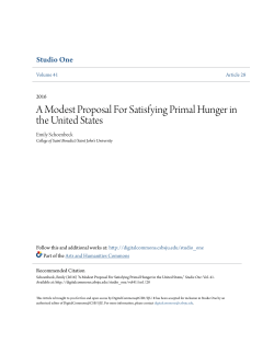 A Modest Proposal For Satisfying Primal Hunger in the United States