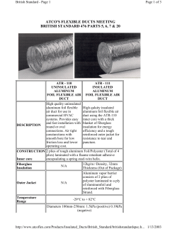 Export Flexible Duct - British Standard ATR-110