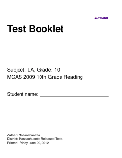 Test Booklet