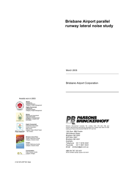 Brisbane Airport parallel runway lateral noise study