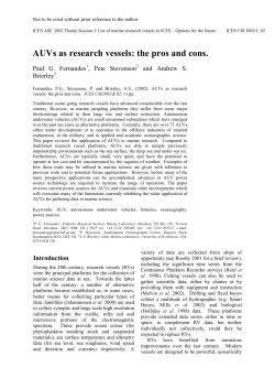 AUVs as research vessels: the pros and cons. ICES CM 2002/J:02