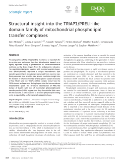 Structural insight into the TRIAP1PRELIlike domain