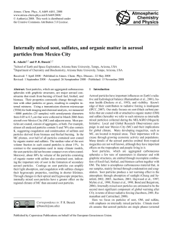Internally mixed soot, sulfates, and organic matter in aerosol