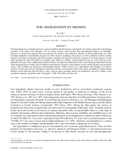 SOIL DEGRADATION BY EROSION