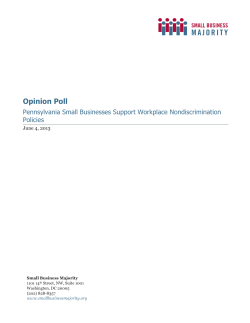 Pennsylvania Report - Small Business Majority