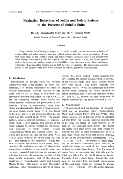 Nucleation Behaviour of Iodide and Iodate Systems in