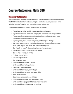 Course Outcomes: Math 090