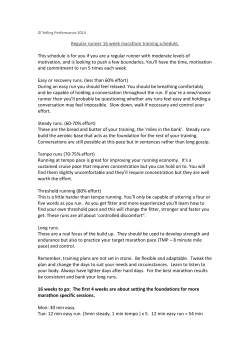 16 weeks To Go - Royton Road Runners