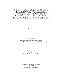 Evidence of the Nature, Impact and Diversity of Slavery in 14