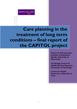 Care planning in the treatment of long term conditions – final