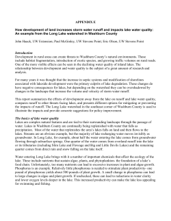 How development of land increases storm water runoff and impacts