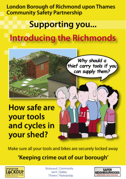 leaflet on shed and garage burglary