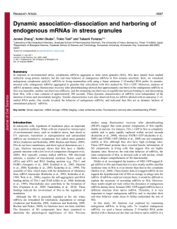 Dynamic association&ndash;dissociation and harboring of endogenous