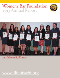 2013 Annual Report - Women`s Bar Foundation