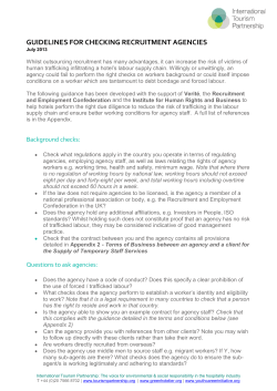guidelines for checking recruitment agencies