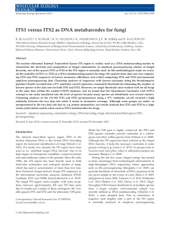 ITS1 versus ITS2 as DNA metabarcodes for fungi