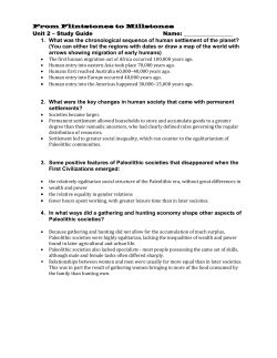 From Flintstones to Millstones Unit 2 &ndash; Study Guide Name: 1. What