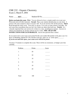 CHE 232 - Organic Chemistry