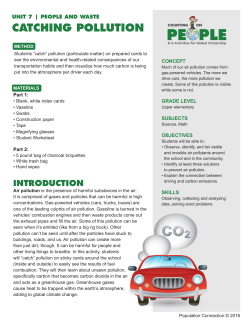 Catching Pollution - Population Education