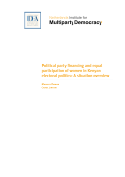 Political party financing and equal participation of