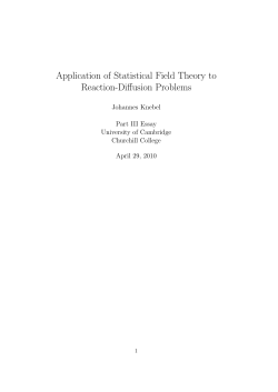 Application of Statistical Field Theory to Reaction