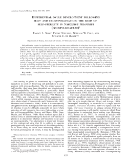 differential ovule development following self