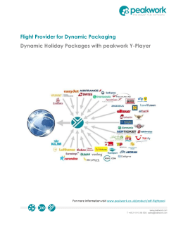 Flight Provider for Dynamic Packaging Dynamic Holiday