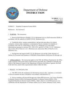 DoDI 1332.18 - Wounded Warrior Regiment