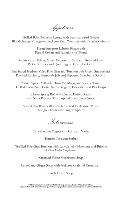 Appetizers Intermezzo