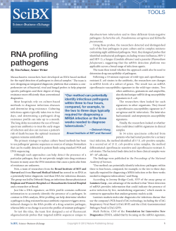 RNA profiling pathogens