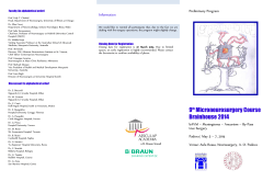 9th Microneurosurgery Course Brainhouse 2014