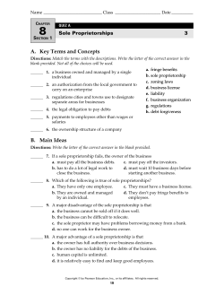 A. Key Terms and Concepts B. Main Ideas