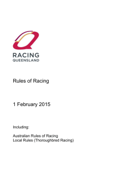 Rules of Racing 1 February 2015