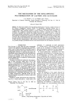 THE MECHANISM OF THE RING-OPENING POLYMERIZATION OF