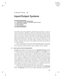 Input/Output Systems