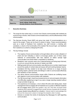 Local Communications Report Click to