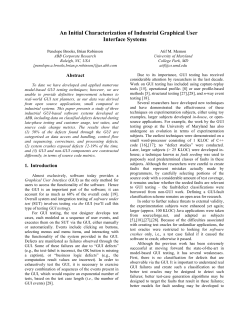 An Initial Characterization of Industrial Graphical User Interface