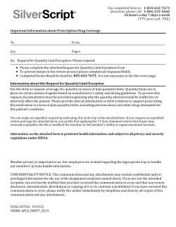 Quantity Limit Exception Form