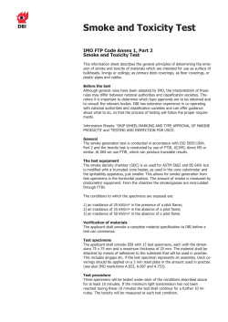 Smoke and Toxicity Test