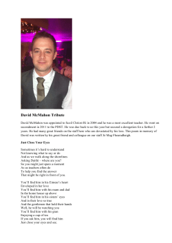 David McMahon Tribute InTouch