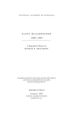 eliot blackwelder - National Academy of Sciences