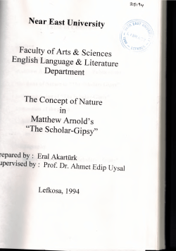 Scholar-Gipsy - Near East University Docs