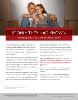 if only they had known - Title Alliance of Northeast Ohio, LLC