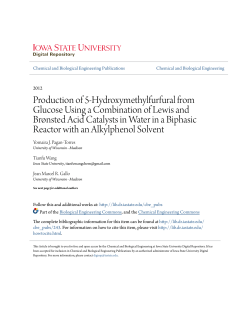 Production of 5-Hydroxymethylfurfural from Glucose Using a