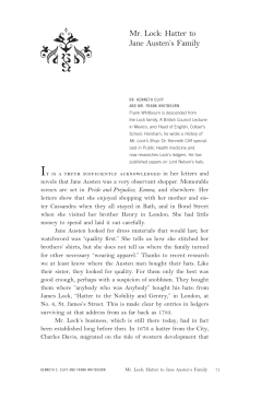 Mr. Lock: Hatter to Jane Austen`s Family